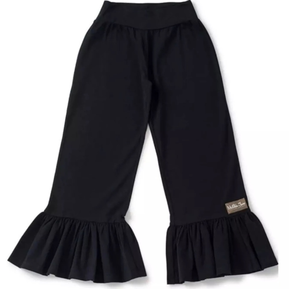 NWT Matilda Jane Black Ruffle Pants size Medium Ruffles